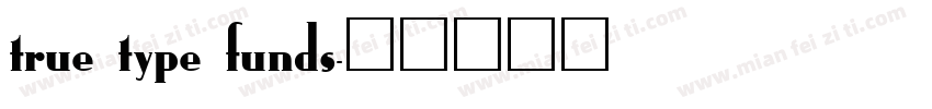 true type funds字体转换